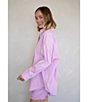 Things Between Button Front Stripe Coordinating Poplin Top, Pink - Image 8