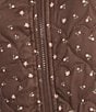 Things Between Floral Zip Front Quilted Jacket, Color:Brown - Image 5