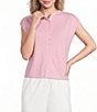 Things Between Knit Button Front Cap Sleeve Cardigan - Image 1