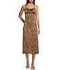 Things Between Leopard Print Midi Dress, Color:Leopard - Image 1