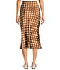 Things Between Polka Dot Midi Skirt, Color:Brown - Image 2