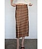 Things Between Polka Dot Midi Skirt, Color:Brown - Image 5