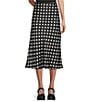 Things Between Polka Dot Midi Skirt, Color:Black - Image 1