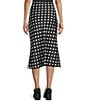 Things Between Polka Dot Midi Skirt, Color:Black - Image 2