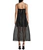 Things Between Organza Midi Shift Dress, Color:Black - Image 2
