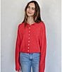 Things Between Piper Button-Front Cardigan, Color:Red - Image 5
