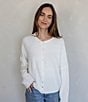 Things Between Piper Button-Front Cardigan, Color:White - Image 7