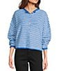 Things Between Piper Striped Button-Front Cardigan, Color:Blue - Image 1