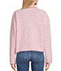 Things Between Piper Striped Partial Button-Front Sweater, Color:Pink - Image 2