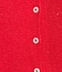 Things Between Things Between Solid Button Front Sweater Vest, Color:Tomato Red - Image 4