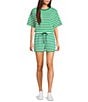 Things Between Stripe Knit Pull On Shorts - Image 3