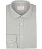 Thomas Pink Tailored Fit Spread Collar Solid Knit Dress Shirt - Image 1