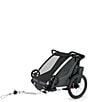 Thule Chariot Cross 2 Double Multi Sport Bike Trailer, Color:Dark Slate - Image 1