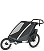 Thule Chariot Cross 2 Double Multi Sport Bike Trailer, Color:Dark Slate - Image 5