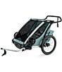 Color:Aluminum/Alaska - Image 6 - Chariot Cross 2 Multisport Double Cycle Trailer and Stroller