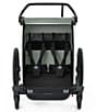 Color:Aluminum/Agave - Image 5 - Chariot Lite 2 Multisport Double Cycle Trailer and Stroller