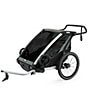 Color:Aluminum/Agave - Image 6 - Chariot Lite 2 Multisport Double Cycle Trailer and Stroller