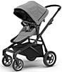 Color:Grey Melange/Black Frame - Image 5 - Sleek City Stroller