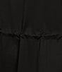 Color:Black - Image 5 - Knit Crew Neck Sleeveless Drawcord Waist Pleated Midi A-Line Dress