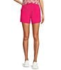 Color:Medium Pink - Image 1 - Tech Silk Pocketed Flat Front Pull-On Short