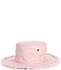 Color:Light Pink - Image 1 - Wanderer Duck Canvas Water Repellant Fringe Bucket Hat