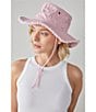Color:Light Pink - Image 2 - Wanderer Duck Canvas Water Repellant Fringe Bucket Hat