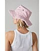 Color:Light Pink - Image 3 - Wanderer Duck Canvas Water Repellant Fringe Bucket Hat