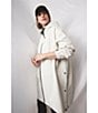 Color:Chalk White - Image 4 - Water and Wind Resistant Zip-Front Packable Hooded Poncho