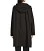 TILLEY Water and Wind Resistant Zip-Front Packable Hooded Poncho, Color:Black - Image 2