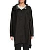 TILLEY Water and Wind Resistant Zip-Front Packable Hooded Poncho, Color:Black - Image 3