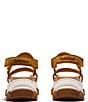 Color:Wheat Nubuck - Image 3 - Adley Way Nubuck Suede Platform Sandals