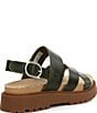 Color:Dark Green Leather - Image 2 - Clairemont Leather Sandals