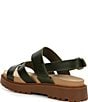 Color:Dark Green Leather - Image 3 - Clairemont Leather Chunky Sandals