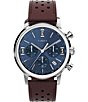 Timex Men's Marlin Quartz Chronograph Leather Strap Watch - Image 1