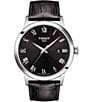 Color:Black - Image 1 - Classic Dream Black Embossed Leather Watch