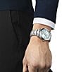 Tissot Gentleman Powermatic 80 Silicium Stainless Steel Watch, Color:Silver/Light Blue - Image 5