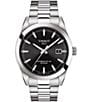 Color:Silver - Image 1 - Gentleman Powermatic Stainless Steel Black Dial Automatic Watch