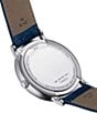 Color:Blue - Image 3 - Men's Carson Moonphase Quartz Analog Blue Croc Leather Strap Watch