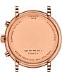 Color:Brown - Image 3 - Men's Carson Premium Chronograph Brown Croc Leather Strap Watch