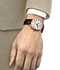 Color:Brown - Image 5 - Men's Carson Premium Chronograph Brown Croc Leather Strap Watch