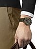 Color:Khaki - Image 5 - Men's Chrono XL Quartz Chronograph Khaki Leather Strap Watch
