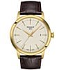 Color:Brown - Image 1 - Men's Classic Dream Analog Brown Leather Strap Watch
