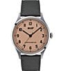 Color:Grey - Image 1 - Men's Heritage 1938 Automatic Leather Strap Watch