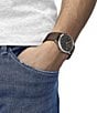 Color:Brown - Image 5 - Men's Heritage 1938 Automatic Leather Strap Watch