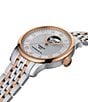 Color:Two Tone - Image 3 - Men's Le Locle Powermatic 80 Open Heart Automatic Two Tone Stainless Steel Bracelet Watch