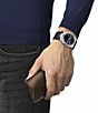 Color:Blue - Image 5 - Men's Prx Quartz Analog Blue Leather Strap Watch