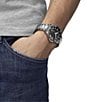 Color:Silver - Image 5 - Men's Black Seastar 1000 Quartz Analog Stainless Steel Bracelet Watch