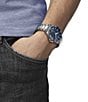 Color:Silver - Image 5 - Men's Blue Seastar 1000 Quartz Analog Stainless Steel Bracelet Watch