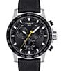 Color:Black - Image 1 - Men's Supersport Chronograph Black Fabric Strap Watch