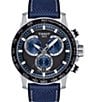 Color:Blue - Image 1 - Men's Supersport Chronograph Blue Fabric Strap Watch
